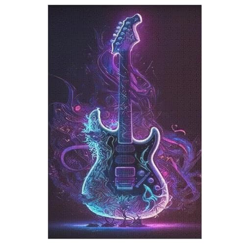 Puzzle 1000 Teile Erwachsene Gitarren Holzpuzzle Für Erwachsene Lernspiel Herausforderungsspielzeug 1000-teilige The Puzzles Für Erwachsene Kinder （78×53cm） von GGJJTT