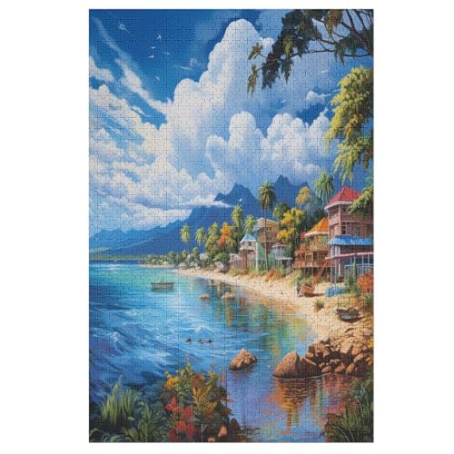 Puzzle 1000 Teile Erwachsene Holiday Bay Holzpuzzle Für Erwachsene Lernspiel Herausforderungsspielzeug 1000-teilige The Puzzles Für Erwachsene Kinder （78×53cm） von GGJJTT