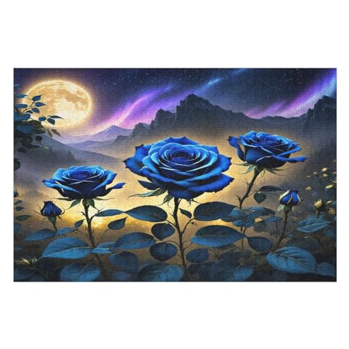 Puzzle 1000 Teile Erwachsene Rose Holzpuzzle Für Erwachsene Lernspiel Herausforderungsspielzeug 1000-teilige The Puzzles Für Erwachsene Kinder （75×50cm） von GGJJTT