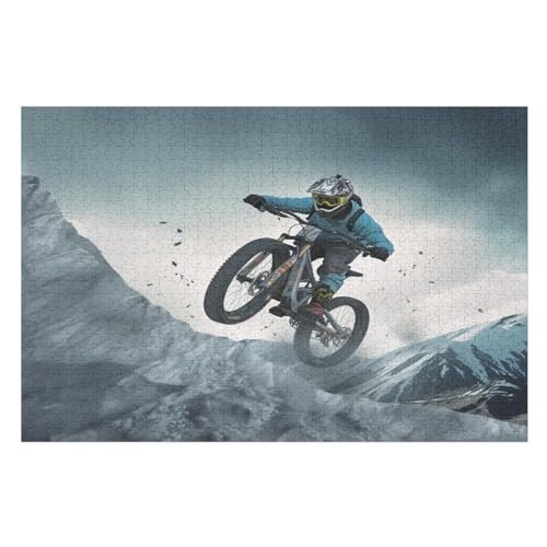 Puzzle 1000 Teile Mountainbike Holzpuzzle Für Erwachsene Lernspiel Herausforderungsspielzeug The Puzzles Für Erwachsene Kinder 78×53cm von GGJJTT