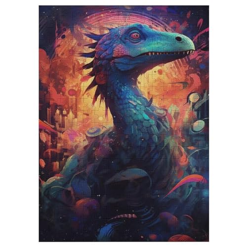 Puzzle 300 Teile Erwachsene Dinosaurier Holzpuzzle Für Erwachsene Lernspiel Herausforderungsspielzeug 300-teilige The Puzzles Für Erwachsene Kinder （42×30cm） von GGJJTT