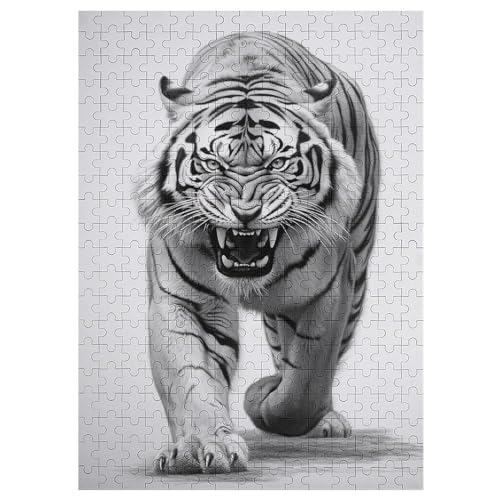 Puzzle 300 Teile Erwachsene Tiger Holzpuzzle Für Erwachsene Lernspiel Herausforderungsspielzeug 300-teilige The Puzzles Für Erwachsene Kinder （42×30cm） von GGJJTT