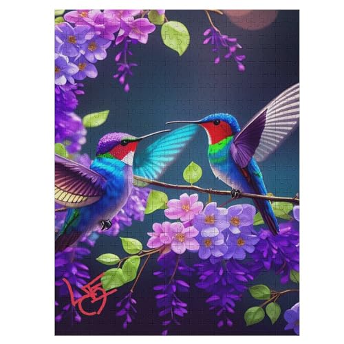 Puzzle 500 Teile Erwachsene Kolibri Holzpuzzle Für Erwachsene Lernspiel Herausforderungsspielzeug 500-teilige The Puzzles Für Erwachsene Kinder （55×41cm） von GGJJTT