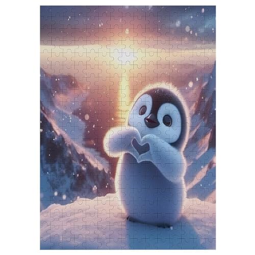 Puzzle Für Erwachsene, Cute Pinguin -Puzzles Für Erwachsene, 300-teiliges Holzpuzzle, Geeignet Für Erwachsene Und Kinder Ab 12 Jahren, Tolles Geschenk Für Erwachsene （42×30cm） von GGJJTT