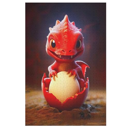 Puzzle Für Erwachsene, Dinosaurier, 1000 Puzzleteile Für Kinder, Holzpuzzles, Geeignet Für Erwachsene Lernspiel, 78×53cm von GGJJTT