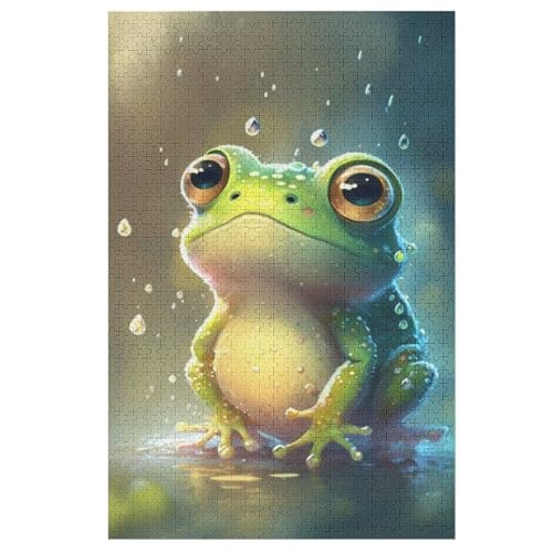 Puzzle Für Erwachsene, Frosch Puzzles, 1000-teiliges Holzpuzzle, Geeignet Für Erwachsene Und Kinder Ab 12 Jahren, Tolles Geschenk （78×53cm） von GGJJTT