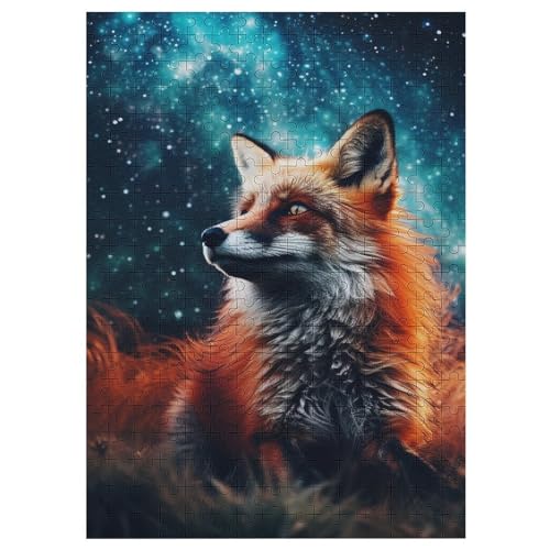 Puzzle Für Erwachsene, Fuchs, 300 Puzzleteile Für Kinder, Holzpuzzles, Geeignet Für Erwachsene, Lernspiel, Herausforderungsspielzeug （42×30cm） von GGJJTT