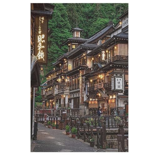 Puzzle Für Erwachsene, Japan Style, 1000 Puzzleteile Für Kinder, Holzpuzzles, Geeignet Für Erwachsene, Lernspiel, Herausforderungsspielzeug （78×53cm） von GGJJTT