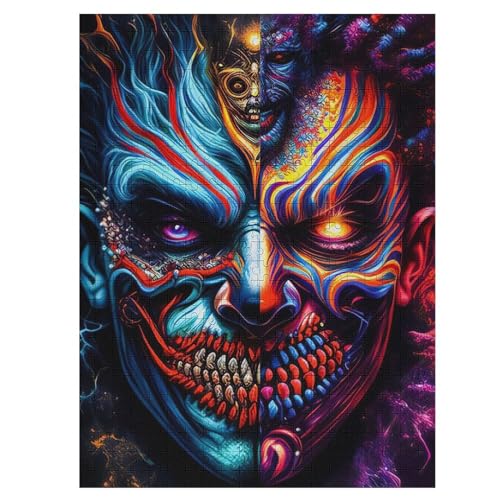 Puzzle Für Erwachsene, Joker, 500 Puzzleteile Für Kinder, Holzpuzzles, Geeignet Für Erwachsene, Lernspiel, Herausforderungsspielzeug （55×41cm） von GGJJTT