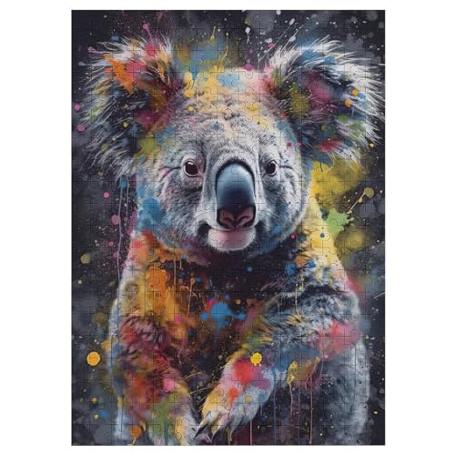 Puzzle Für Erwachsene, Koala, 300 Puzzleteile Für Kinder, Holzpuzzles, Geeignet Für Erwachsene, Lernspiel, Herausforderungsspielzeug （42×30cm） von GGJJTT