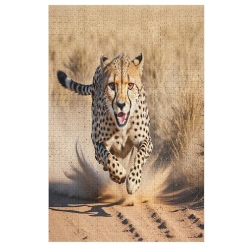 Puzzle Für Erwachsene, Leopard Puzzles, 1000-teiliges Holzpuzzle, Geeignet Für Erwachsene Und Kinder Ab 12 Jahren, Tolles Geschenk （78×53cm） von GGJJTT