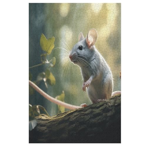 Puzzle Für Erwachsene, Maus, 1000 Puzzleteile Für Kinder, Holzpuzzles, Geeignet Für Erwachsene Lernspiel, 78×53cm von GGJJTT