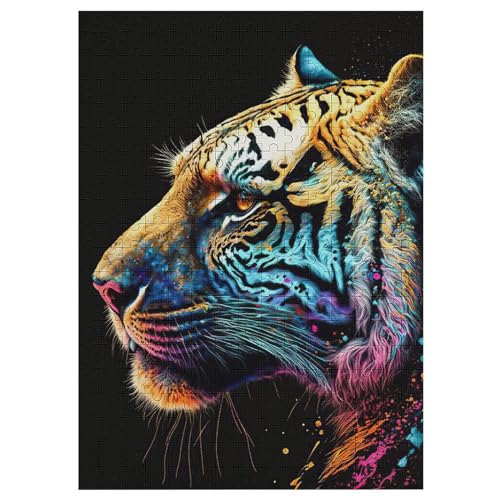 Puzzle Für Erwachsene, Tiger -Puzzles Für Erwachsene, 300-teiliges Holzpuzzle, Geeignet Für Erwachsene Und Kinder Ab 12 Jahren, Tolles Geschenk Für Erwachsene （42×30cm） von GGJJTT