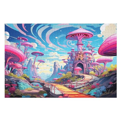 Puzzle Für Erwachsene, Wunderland, 1000 Puzzleteile Für Kinder, Holzpuzzles, Geeignet Für Erwachsene Lernspiel, 78×53cm von GGJJTT