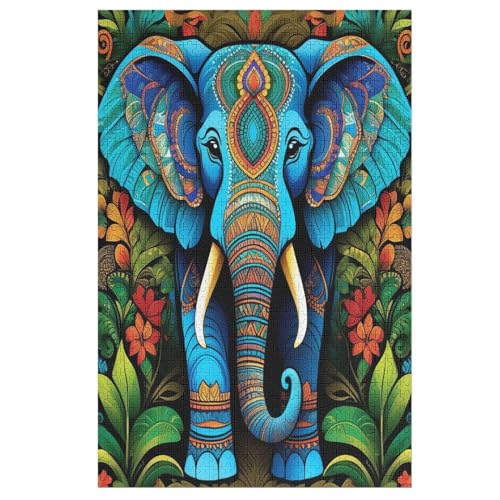 Puzzle Für Kinder, Animal Elefant -Puzzle Für Erwachsene, 1000-teiliges Holzpuzzle Für Jugendliche Und Erwachsene, Tolles （78×53cm） von GGJJTT