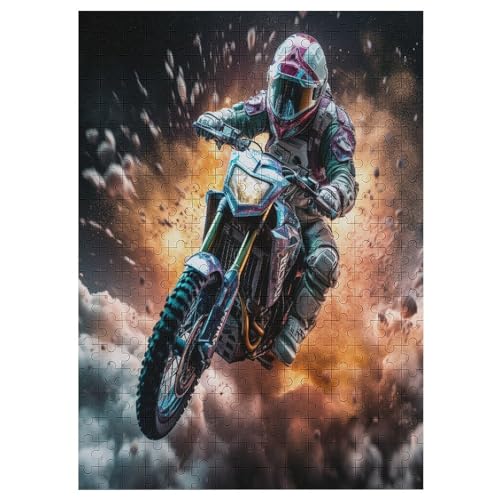 Puzzle Für Kinder, Motorrad -Puzzle Für Erwachsene, 300-teiliges Holzpuzzle Für Jugendliche Und Erwachsene, Tolles （42×30cm） von GGJJTT