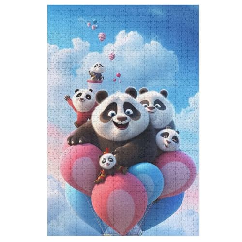 Puzzle Für Kinder, Panda -Puzzles Für Erwachsene, 1000-teiliges Holzpuzzle Für Jugendliche Und Erwachsene, Tolles 78×53cm von GGJJTT