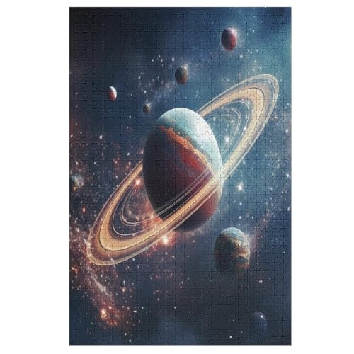 Puzzle Für Kinder, Planet -Puzzles Für Erwachsene, 1000-teiliges Holzpuzzle Für Jugendliche Und Erwachsene, Tolles 78×53cm von GGJJTT