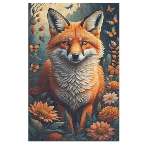 Puzzles Für Erwachsene, 1000 Teile, Fuchs, Kreative Holzpuzzles, Praktisches Spiel, Familiendekoration （78×53cm） von GGJJTT