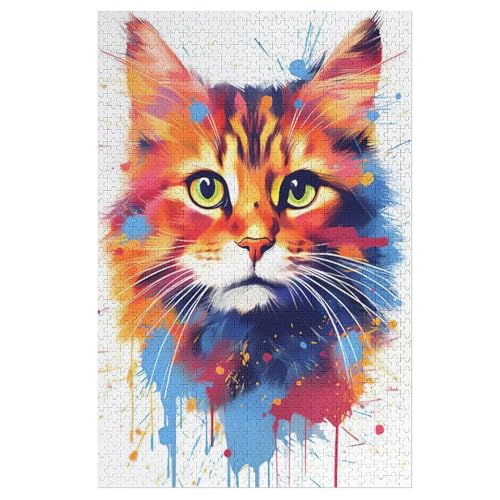 Puzzles Für Erwachsene, 1000 Teile, Katze, Kreative Holzpuzzles, Praktisches Spiel, Familiendekoration 78×53cm Puzzles Für Erwachsene, 1000 Teile, Katze, Kreative Holzpuzzles, Praktisches Spiel, Familiendekoration 78×53cm von GGJJTT