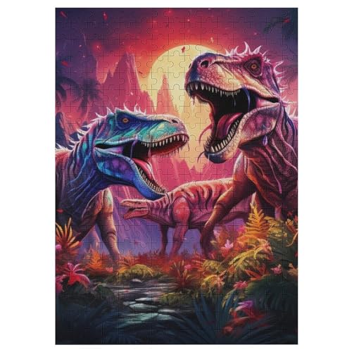 Puzzles Für Erwachsene, Dinosaurier, 300-teilige Puzzles Für Erwachsene Und Kinder Ab 12 Jahren, Holzpuzzles Für Die Heimdekoration, （42×30cm） von GGJJTT