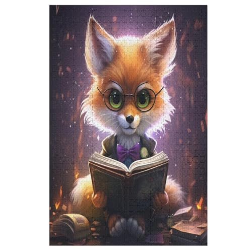 Puzzles Für Erwachsene, Puzzle Animal Fuchs, 1000 Teile, Puzzle Aus Holz Für Erwachsene Und Kinder Ab 12 Jahren, Lernspielzeug （78×53cm） von GGJJTT