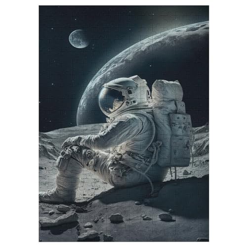 Puzzles Für Erwachsene, Puzzle Astronaut, 300 Teile, Puzzle Aus Holz Für Erwachsene Und Kinder Ab 12 Jahren, Lernspielzeug （42×30cm） von GGJJTT