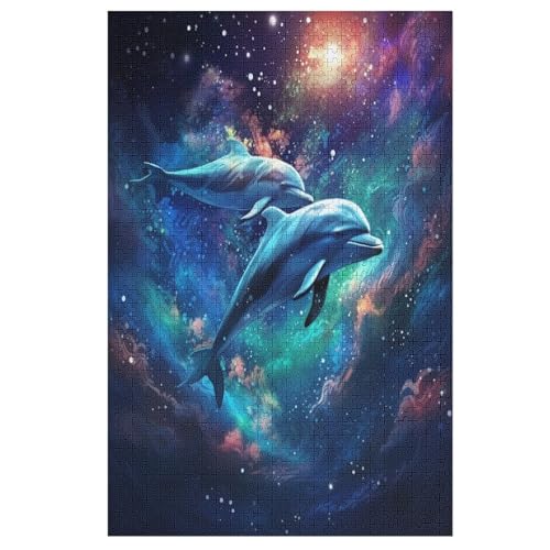 Puzzles Für Erwachsene, Puzzle Delfin, 1000 Teile, Puzzle Aus Holz Für Erwachsene Und Kinder Ab 12 Jahren, Lernspielzeug 78×53cm von GGJJTT