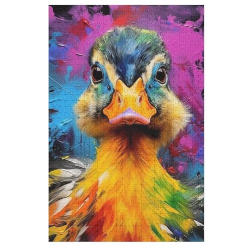 Puzzles Für Erwachsene, Puzzle Ente, 1000 Teile, Puzzle Aus Holz Für Erwachsene Und Kinder Ab 12 Jahren, Lernspielzeug 78×53cm von GGJJTT