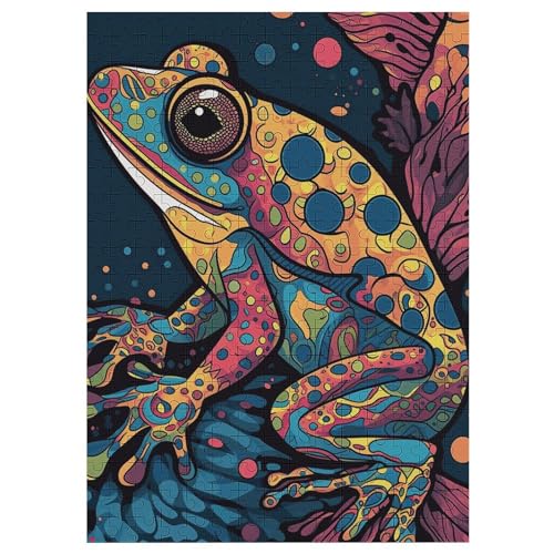 Puzzles Für Erwachsene, Puzzle Frosch, 300 Teile, Puzzle Aus Holz Für Erwachsene Und Kinder Ab 12 Jahren, Lernspielzeug （42×30cm） von GGJJTT