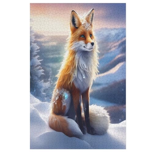 Puzzles Für Erwachsene, Puzzle Fuchs, 1000 Teile, Puzzle Aus Holz Für Erwachsene Und Kinder Ab 12 Jahren, Lernspielzeug （78×53cm） von GGJJTT