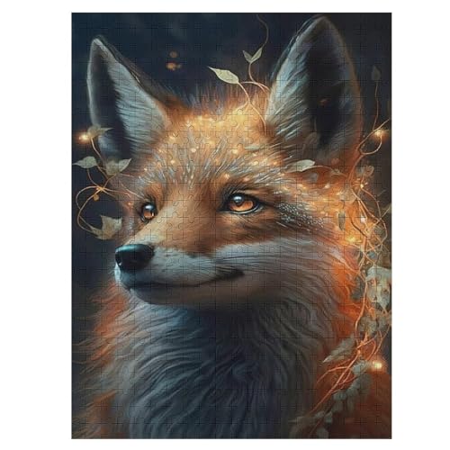 Puzzles Für Erwachsene, Puzzle Fuchs, 500 Teile, Puzzle Aus Holz Für Erwachsene Und Kinder Ab 12 Jahren, Lernspielzeug （55×41cm） von GGJJTT