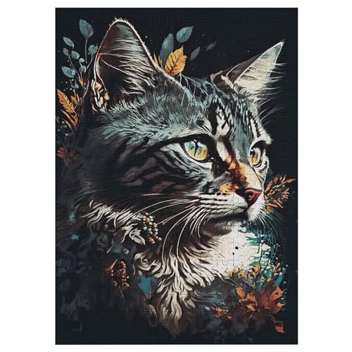 Puzzles Für Erwachsene, Puzzle Katze, 300 Teile, Puzzle Aus Holz Für Erwachsene Und Kinder Ab 12 Jahren, Lernspielzeug （42×30cm） von GGJJTT