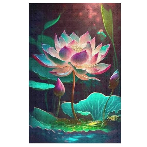 Puzzles Für Erwachsene, Puzzle Lotus, 1000 Teile, Puzzle Aus Holz Für Erwachsene Und Kinder Ab 12 Jahren, Lernspielzeug （78×53cm） von GGJJTT