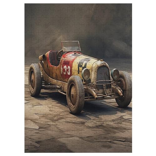 Puzzles Für Erwachsene, Puzzle Oldtimer, 300 Teile, Puzzle Aus Holz Für Erwachsene Und Kinder Ab 12 Jahren, Lernspielzeug （42×30cm） von GGJJTT