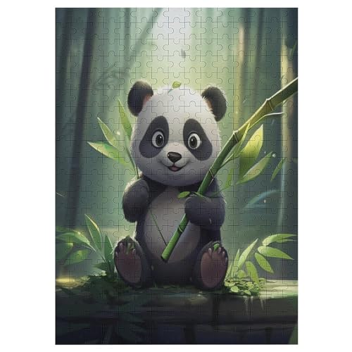 Puzzles Für Erwachsene, Puzzle Panda, 300 Teile, Puzzle Aus Holz Für Erwachsene Und Kinder Ab 12 Jahren, Lernspielzeug （42×30cm） von GGJJTT