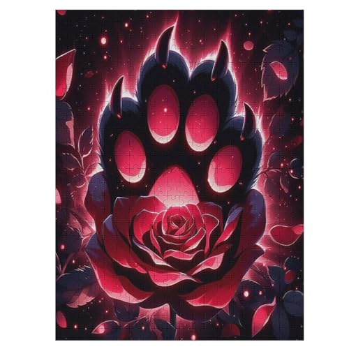 Puzzles Für Erwachsene, Puzzle Rose, 500 Teile, Puzzle Aus Holz Für Erwachsene Und Kinder Ab 12 Jahren, Lernspielzeug （55×41cm） von GGJJTT