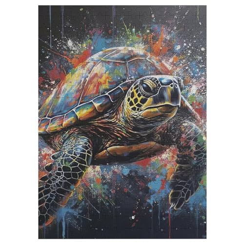 Puzzles Für Erwachsene, Puzzle Schildkröte, 300 Teile, Puzzle Aus Holz Für Erwachsene Und Kinder Ab 12 Jahren, Lernspielzeug （42×30cm） von GGJJTT