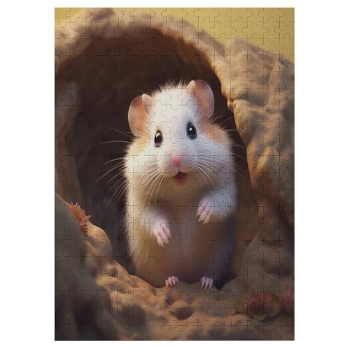 Puzzles Für Erwachsene, süßer Hamster Puzzles Für Erwachsene, 300-teiliges Holzpuzzle, Geeignet Für Kinder Ab 12 Jahren, Die Pädagogische Puzzles Lernen （42×30cm） von GGJJTT