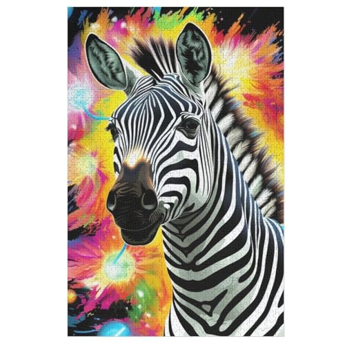 Puzzles Für Erwachsene 1000 Teiliges Zebra Puzzles Für Erwachsene Holzbrettpuzzles Denksportaufgaben Für Erwachsene 78×53cm von GGJJTT