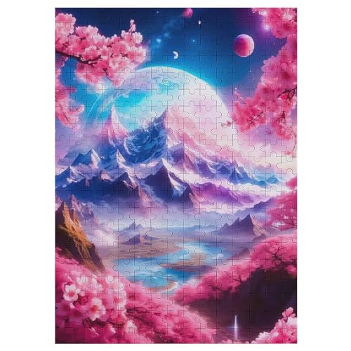 Puzzles Für Erwachsene 300 Teiliges Kirschbaum Japan Kunst Puzzles Für Erwachsene Holzbrettpuzzles Denksportaufgaben Für Erwachsene （42×30cm） von GGJJTT