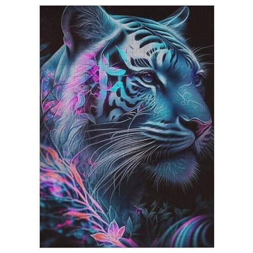 Puzzles Für Erwachsene 300 Teiliges Tiger Puzzles Für Erwachsene Holzbrettpuzzles Denksportaufgaben Für Erwachsene （42×30cm） von GGJJTT