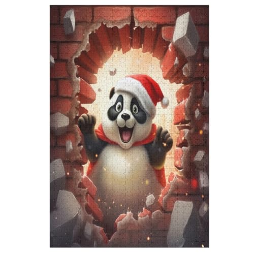 Puzzles Für Erwachsene Panda, 1000 Teile, Puzzle Aus Holz Für Erwachsene Und Kinder Ab 12 Jahren, Lernspielzeug 78×53cm von GGJJTT