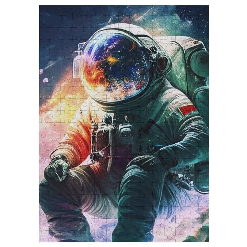 Puzzles Für Erwachsene Und Kinder, Astronaut -Puzzle, 300 Teile, Kreative Holzpuzzles, Puzzles Für Erwachsene, Geschenke （42×30cm） von GGJJTT