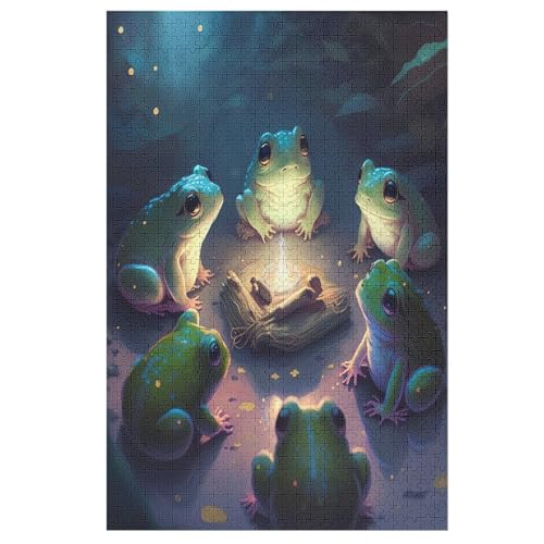 Puzzles Für Erwachsene Und Kinder, Frosch -Puzzle, 1000 Teile, Kreative Holzpuzzles, Puzzles Für Erwachsene, Geschenke （78×53cm） von GGJJTT