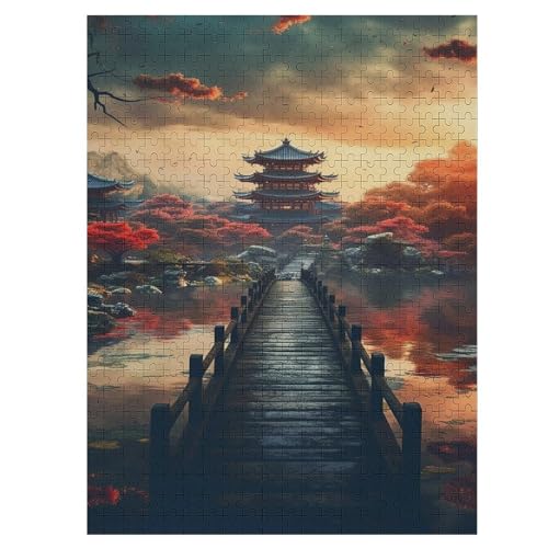 Puzzles Für Erwachsene Und Kinder, Japan Style -Puzzle, 500 Teile, Kreative Holzpuzzles, Puzzles Für Erwachsene, Geschenke （55×41cm） von GGJJTT