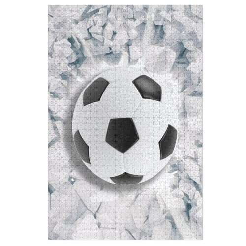 Puzzles Für Erwachsene: Fußball, 1000-teiliges Holzpuzzle Für Erwachsene Und Kinder Ab 12 Jahren. Tolles Geschenk Für Erwachsene （78×53cm） von GGJJTT