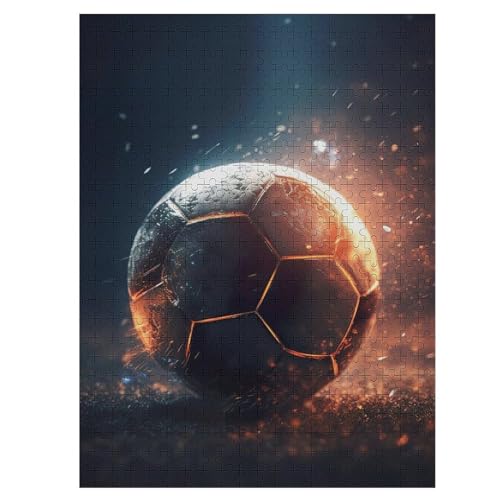 Puzzles Für Erwachsene: Fußball Sport, 500-teiliges Holzpuzzle Für Erwachsene Und Kinder Ab 12 Jahren. Tolles Geschenk Für Erwachsene （55×41cm） von GGJJTT