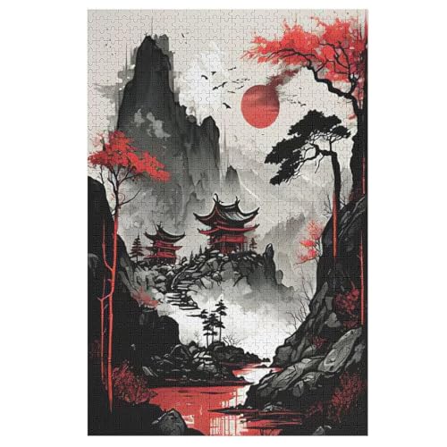 Puzzles Für Erwachsene: Japan Style, 1000-teiliges Holzpuzzle Für Erwachsene Und Kinder Ab 12 Jahren. Tolles Geschenk Für Erwachsene （78×53cm） von GGJJTT