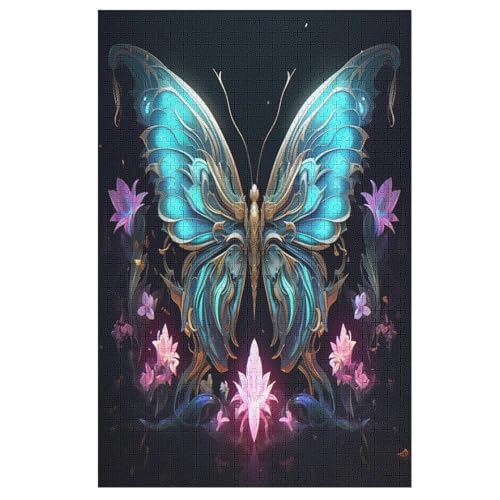 Schmetterling Puzzles 1000 Teile Erwachsener Kniffel Spaß Für Die Ganze Familie - 1000 Puzzleteilige Motive, Holzpuzzle Kinder Erwachsene, Impossible Puzzle Schwer （78×53cm） von GGJJTT